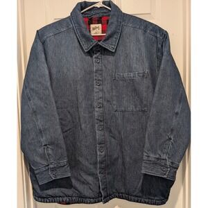 NWOT Woolrich Mens 2XL Denim Barn Chore Jacket Plaid Flannel Lined VERY NICE!!!